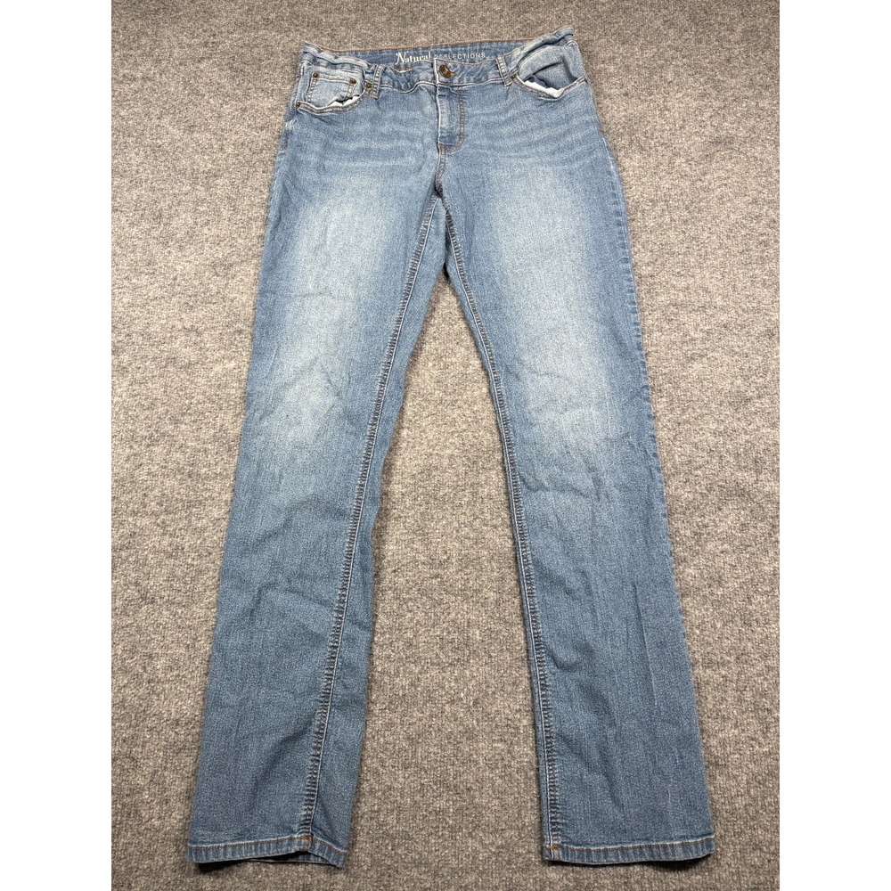 Natural Reflections Jeans Women's 14T Blue Denim Streetwear Straight Leg Grunge